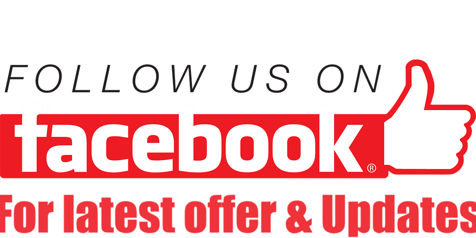 Follow us on Facebook for latest offers and updates